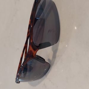 Epoch Eyewear Tortoise Brown Acetate Sport Wrap w Dark Lens Sunglasses